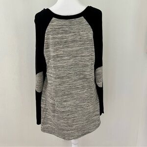 Cherish Brand Women’s Long Sleeve Two Tone Top with Elbow Patches. Size Large.